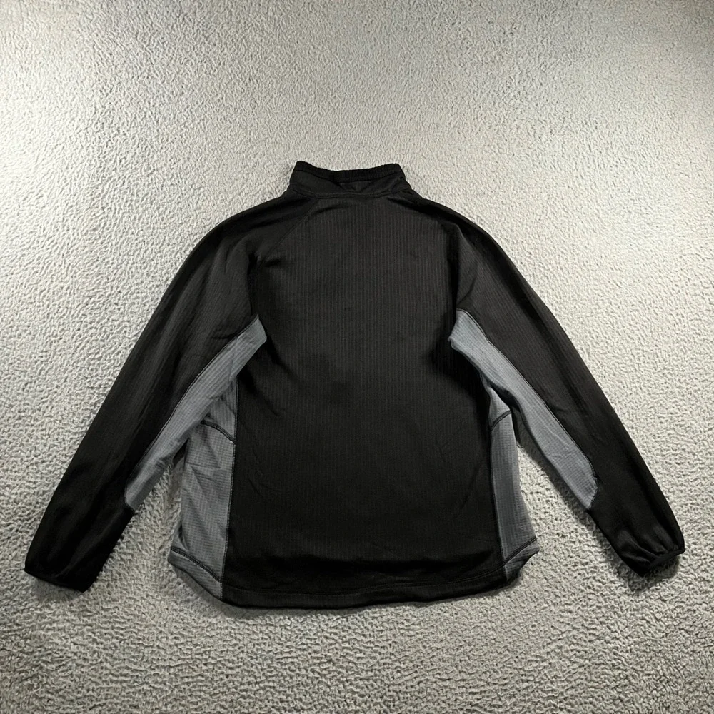 New Balance Jacket Mens M 1/4 Zip Pullover Running Black Grid Fleece‎ NB Outdoor